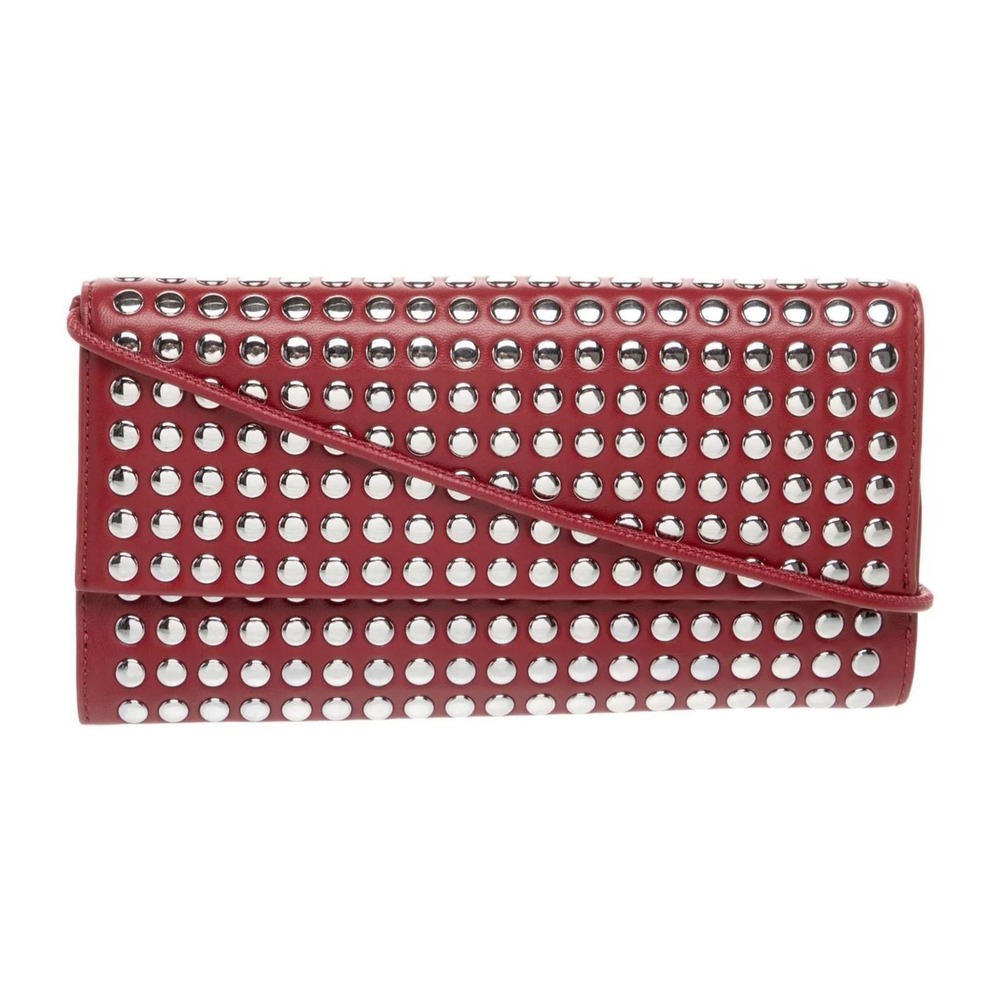 Loeffler Randall Charlee Studded Leather Shoulder Bag - Red